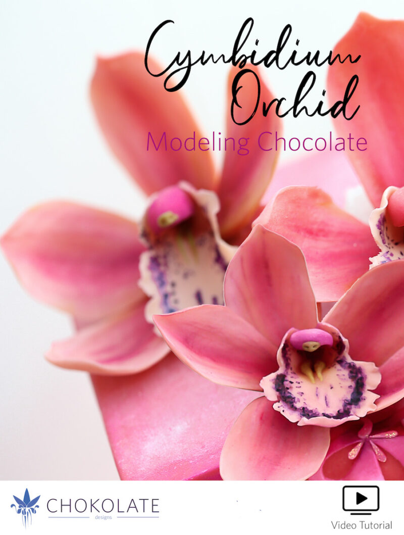 Cake design decorating chocolate orchid flower cymbidium video tutorial