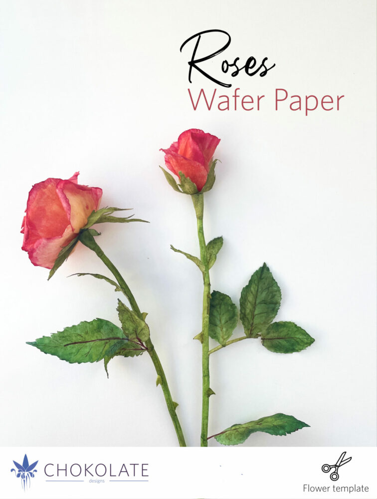 Wafer Paper Rose Template